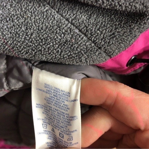 Lands End Magenta Purple Parka Jacket Coat Small Women’s Long Zipper Button - Picture 12 of 13